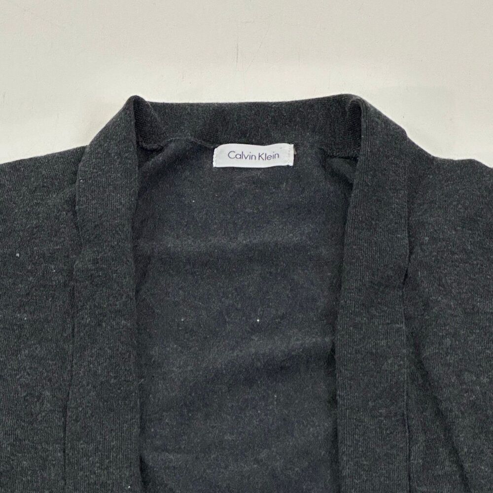 Calvin Klein Women's Open Knit Cropped Sweater, Black, Size Small